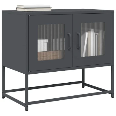 Afbeelding van vidaXL Tv meubel 68x39x60,5 cm koudgewalst staal antracietkleurig