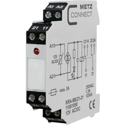 Afbeelding van Metz Connect 11061950 Koppelelement 12, 12 V/AC, V/DC (max) 2x wisselcontact 1 stuk(s)