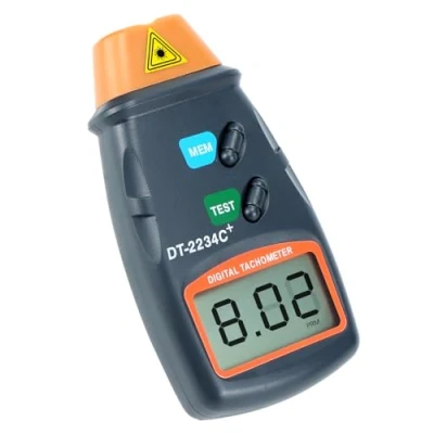 Afbeelding van QWORK® Digitale contactloze lasertoerenteller met groot lcd display, batterijen niet inbegrepen