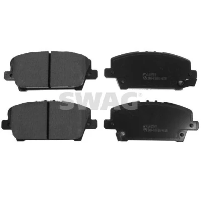 Afbeelding van SWAG 85 91 6802 Remblokkenset Vooras Met akoestische slijtagewaarschuwing HONDA: CIVIC Coupe 8, 8 Hatchback,
