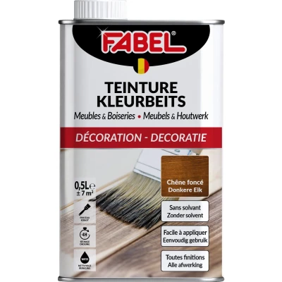 Afbeelding van Fabel kleurbeits voor meubels en houtwerk Donkere Eik 0,5L