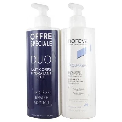 Afbeelding van Noreva Aquareva Moisturizing Body Cream DUO 2x 400ml. Crème 800 ml