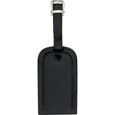 Image de JSA étiquette à bagage, en cuir, noir