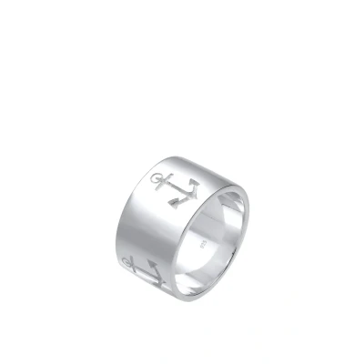 Afbeelding van Elli Dames Ring Band Anker Motief Maritiem in 925 Sterling Zilver