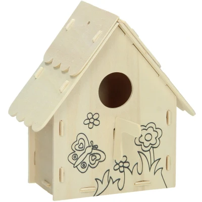 Afbeelding van Lobbes Maak je eigen Houten Vogelhuisje, variatie B