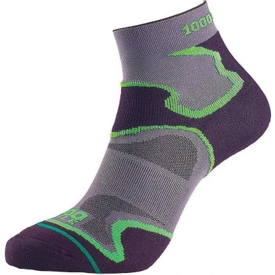 Afbeelding van 1000 Mile Sportsokken Fusion Anklet Heren Katoen Grijs/groen Mt 39 42