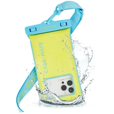 Image de Etui étanche waterproof pour téléphone mobile Case Mate Bleu et jaune