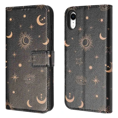 Afbeelding van iMoshion Hoesje Geschikt voor iPhone Xr Met Pasjeshouder Luxe Bookcase Zwart
