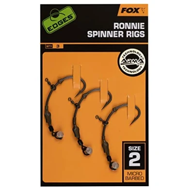 Afbeelding van Fox Edges Ronnie Spinner Rigs Medium Curve Micro Barbed (3 pcs) Maat : Haak 2