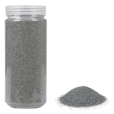 Image de HEKU Sable décoratif gris de qualité supérieure (environ 750 g) I Grain fin (0,1 0,5 mm) Boîte refermable Polyvalent pour la décoration et les travaux manuels,