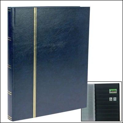 Afbeelding van Safe Luxus, Insteekalbum A4 32 bladzijden (zwarte) 9 stroken Blauw afm: 230x305x35 per st.