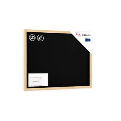 Afbeelding van ALLboards Krijtbord met natuurlijk houten frame, 120 x 90 cm, beschrijfbaar krijt en krijtmarkers, voor bar, restaurant, menu, restaurantbord om op te hangen, bord
