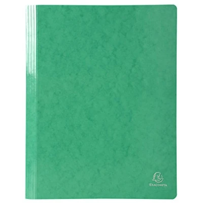 Afbeelding van Exacompta Ref. 380815B Doos met 25 mappen Iderama van glanzend karton 355 g/m² FSC gecertificeerde Afmetingen 24 x 32 cm voor DIN A4 Kleur: donkergroen