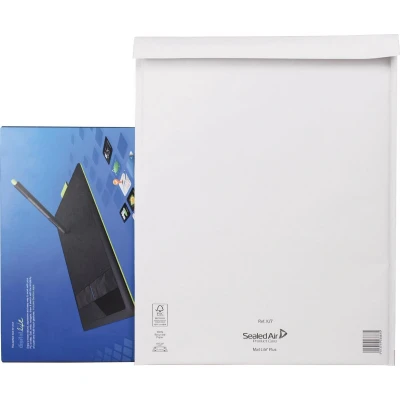 Afbeelding van Mail Lite luchtkussenenveloppen, wit, K/7, 350 x 470 mm, doos van 50 stuks enveloppen
