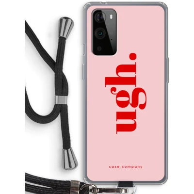 Afbeelding van Case Company® hoesje met Koord geschikt voor OnePlus 9 Pro Ugh Telefoonhoesje Zwart Bescherming aan alle Kanten en Over de Schermrand
