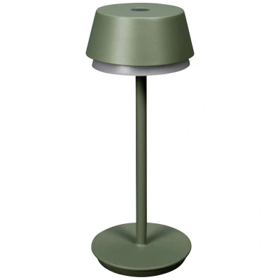Afbeelding van Konstsmide 7830 630 Lyon Tafellamp met accu 2.5 W Warmwit, RGB Groen grijs