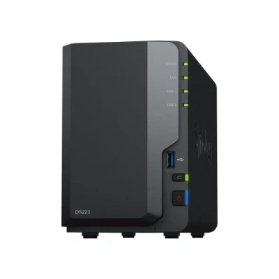 Afbeelding van Synology DS223 2 bay NAS station (Realtek RTD1619B Quad Core GB RAM, 1 x RJ 45 GbE LAN poort), 8 TB met Seagate IronWolf harde schijven van 4