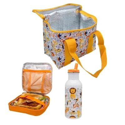 Afbeelding van NERTHUS FIH 1284 geïsoleerde leeuwenset met lunchtas + ultralichte fles sandwichtas