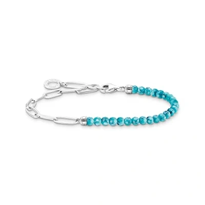 Afbeelding van Thomas Sabo Damesarmband 925 sterling zilver A2098 404 17 L17, Turkoois