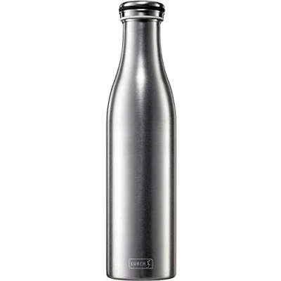 Afbeelding van Lurch 240964 Thermosfles voor warme en koude dranken, dubbelwandig, gezandstraald, roestvrij staal, 0,75 l