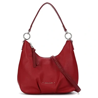 Afbeelding van David Jones Handtas met schouderriem voor dames Heuptas van kunstleer gekruiste bandjes Handvat Zachttas Stad Mode Elegant, Rood, Elegant