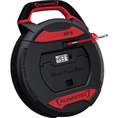 Afbeelding van Runpotec GF3 glasvezeltrekveer met digitale lengtemeter Ø 3mm 20m (10192)