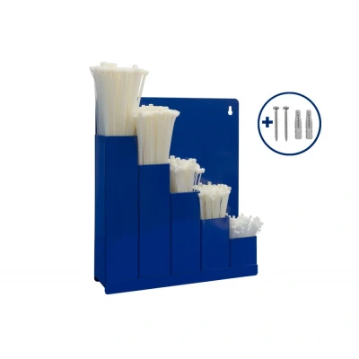 Afbeelding van Kortpack Set: Opbergrek + 500 Witte Kabelbinders In Div. Maten Wit (1 Diverse Maten.)
