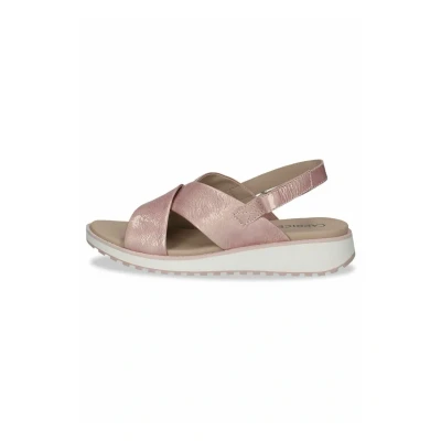 Afbeelding van Caprice Sandalen met sleehak, Dames, Maat: 39, Past pink napl Leer