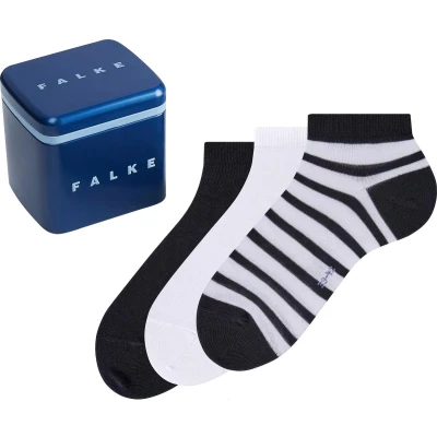Afbeelding van Falke Happy Giftbox 3Pack everyday casual Sokken, Heren, Maat: 43 46, Grey/black