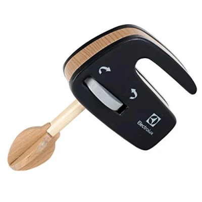 Afbeelding van Klein Toys Electrolux handmixer hout 11.5x4.5x17.5 cm incl. ronddraaiende garde zwart