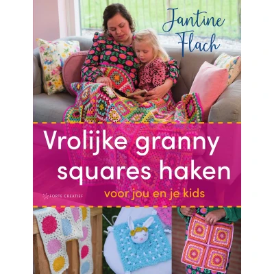 Afbeelding van Vrolijke granny squares haken