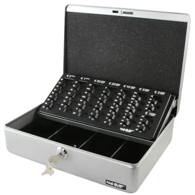 Afbeelding van HMF 10015 09 Cassette de comptage d&#039;argent Argenté 30 x 24 9 cm