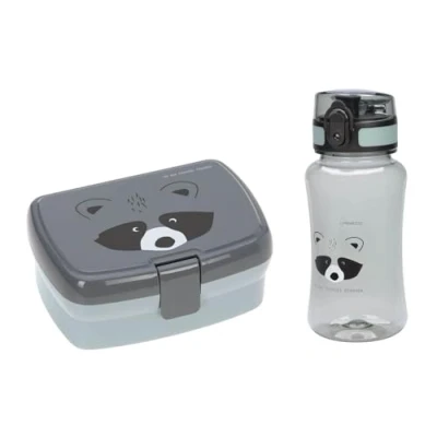 Afbeelding van Bento box Lässig Lunch Set About Friends Racoon (Lunchbox + Drinking Bottle)