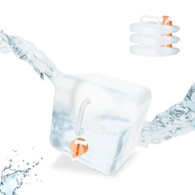 Afbeelding van Relaxdays opvouwbare jerrycan set van 4 plastic waterzak lege watertank met kraan 5 Liter