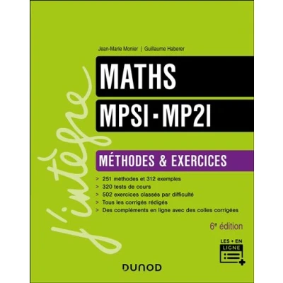 Image de Maths MPSI MP2I Méthodes et Exercices