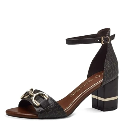 Afbeelding van Marco Tozzi Sandalen mocca, Dames, Maat: 41, Mocca Hoogwaardig imitatieleer