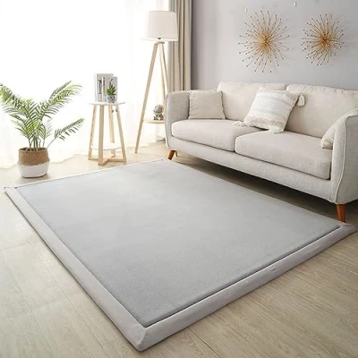 Afbeelding van Dmkjdzsw Antislip kruipmat van koraalfluweel, 2 cm dik, zilvergrijs, 200 x 300