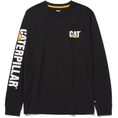 Afbeelding van Cat Erpillar werkshirt met lange mouwen voor heren, zwart.