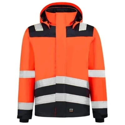 Afbeelding van Tricorp 403023 Midi Parka High Vis Bicolor Fluo Oranje/Inkt 4XL