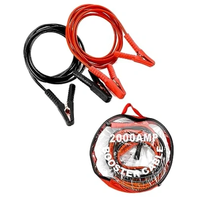 Afbeelding van QWORK® 4 meter 2000 ampère auto startkabel met opbergtas