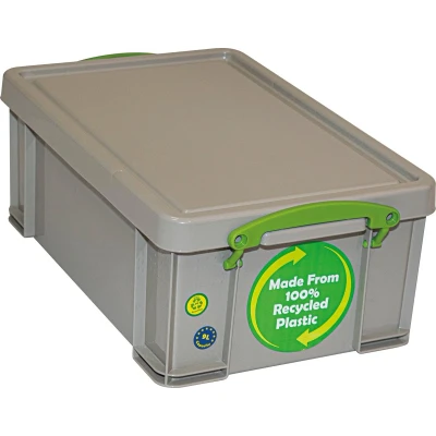 Afbeelding van Really Useful Box Opbergdoos 9 Liter, Gerecycleerd, Grijs