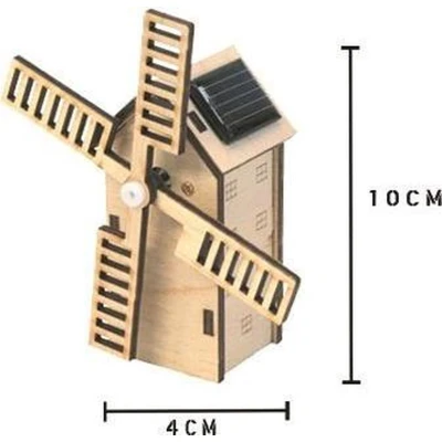 Afbeelding van Solexpert Bouwpakket Hollandse molen met zonnepaneel mini