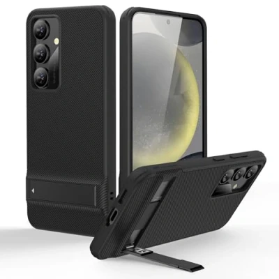 Afbeelding van ESR Air Shield Boost Hoesje Geschikt voor Samsung Galaxy S24 Back Cover met Militaire Standaard Schokabsorberende Guard Hoeken Zwart