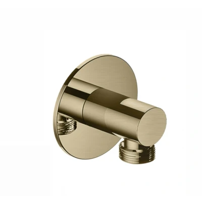 Afbeelding van HotBath Cobber M517 wanduitlaat messing Geborsteld