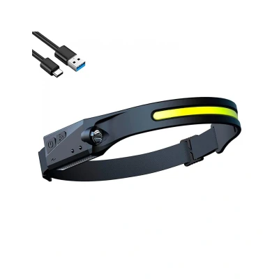 Afbeelding van Velamp BOWIE: Koplamp COB 600lm 2 in 1, met contactloze schakelaar. Oplaadbaar