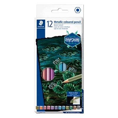 Afbeelding van Kleurpotlood Staedtler metallic set à 12 kleuren