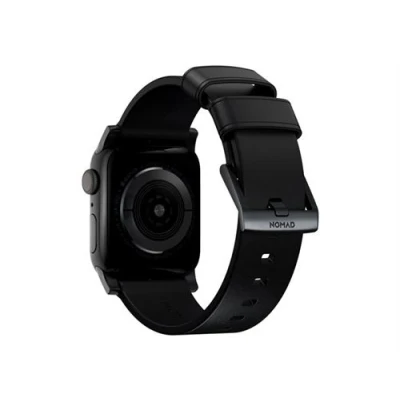 Image de Nomad Apple Watch 44/45/49 mm Bracelet Cuir Noir
