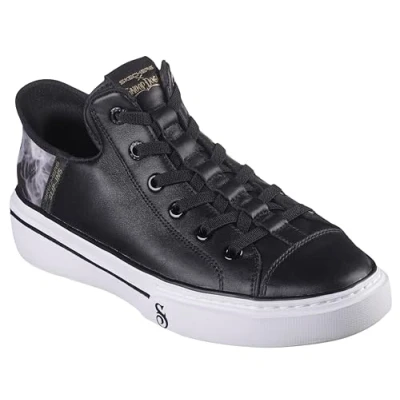 Afbeelding van Skechers X Snoop Dogg One Double G Hands Free Slip ins Sneakers voor heren, Zwart en wit.