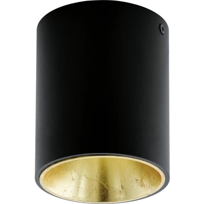 Afbeelding van plafondspot Polasso zwart/goud Ø10 cm Zwart Aluminium EGLO
