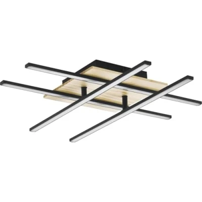 Afbeelding van EGLO Marinello 1 Plafondlamp LED 50 cm ZwartBruinWit